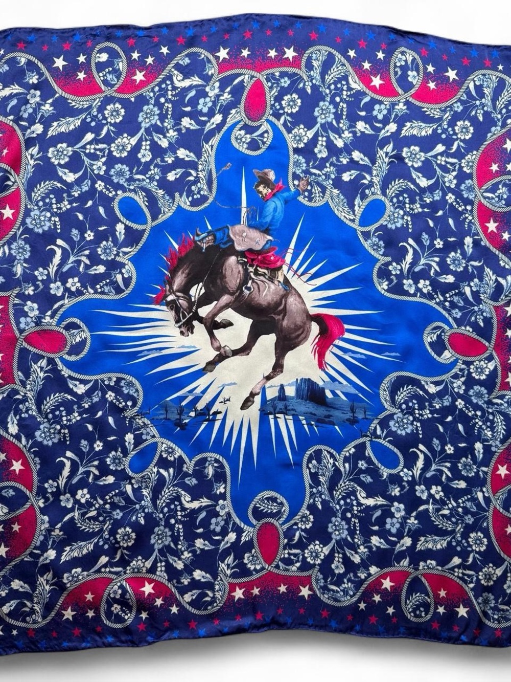 Idyllwind Miranda Lambert 100% Silk Rodeo Cowboy Western Scarf 32x32